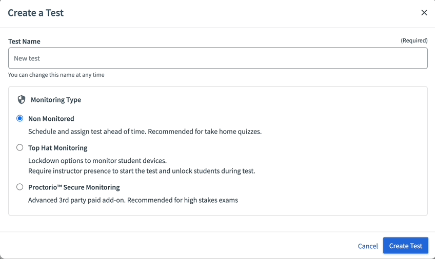 Professor Top Hat Test