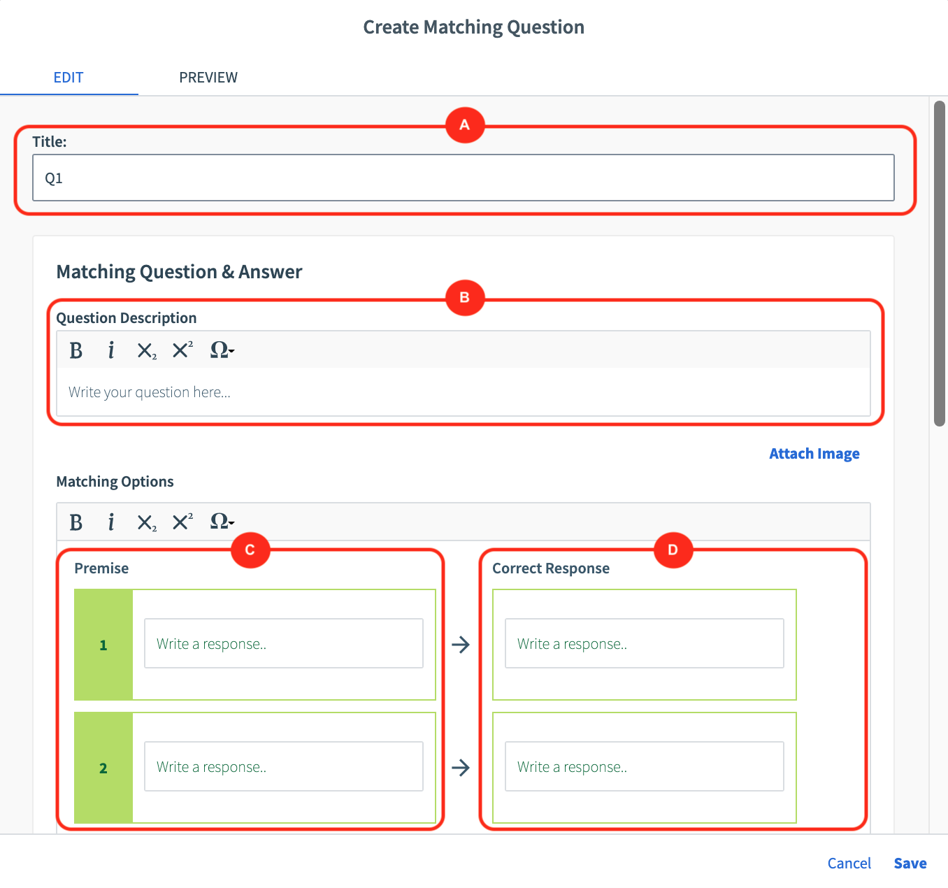 Educator: Matching Questions