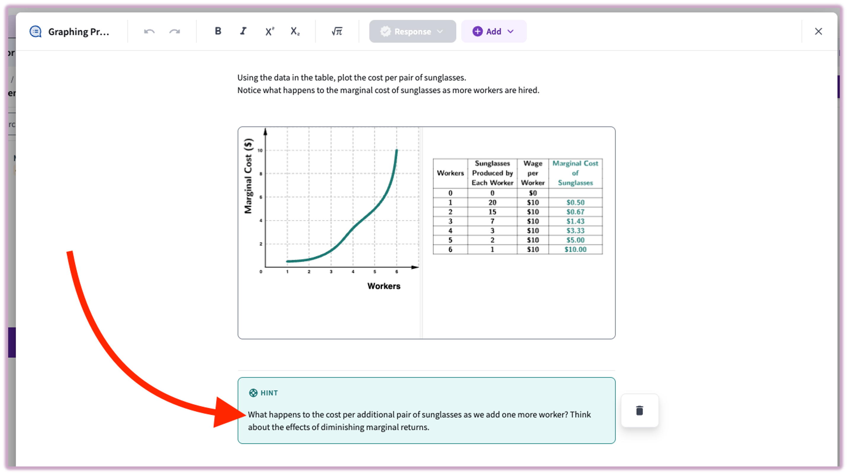 Educator: Gradable Graph Questions