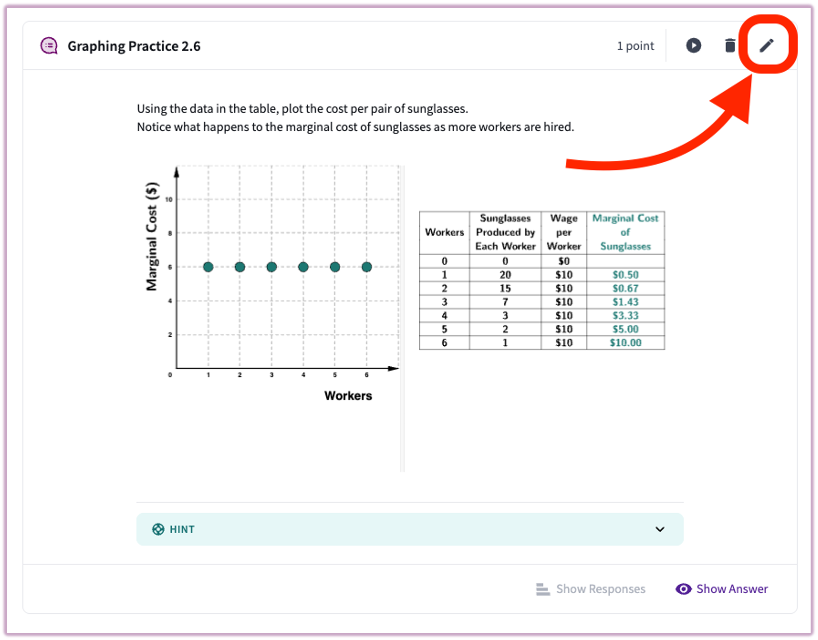 Educator: Gradable Graph Questions