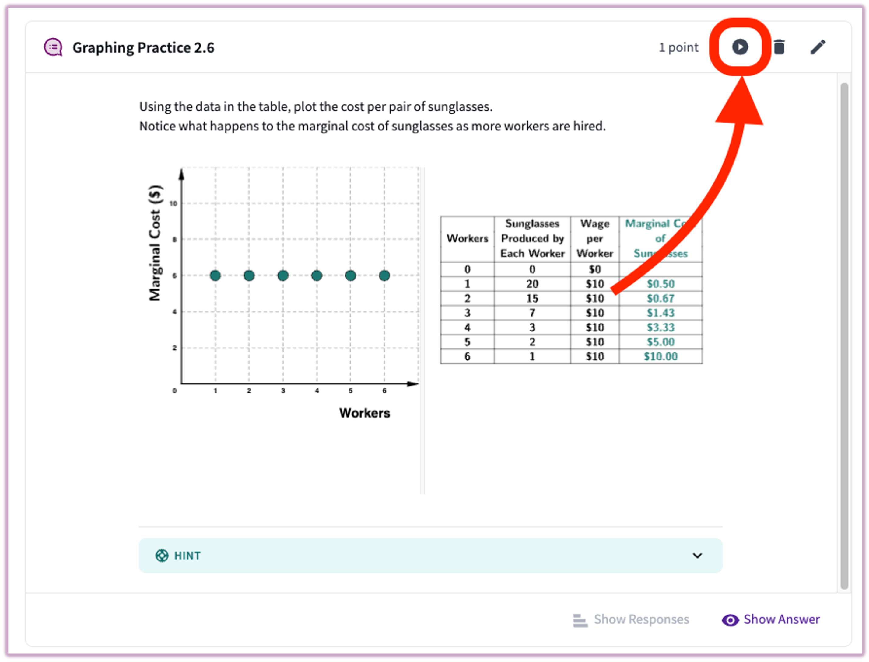 Educator: Gradable Graph Questions