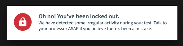 Top Hat notification banner: Connection error. Storing answers locally.