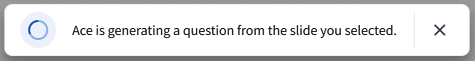 [Top Hat ACE status bar displaying Question Generating...]