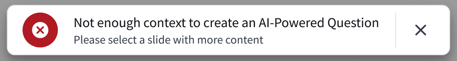 [Top Hat ACE status bar displaying Question Not Generated error]